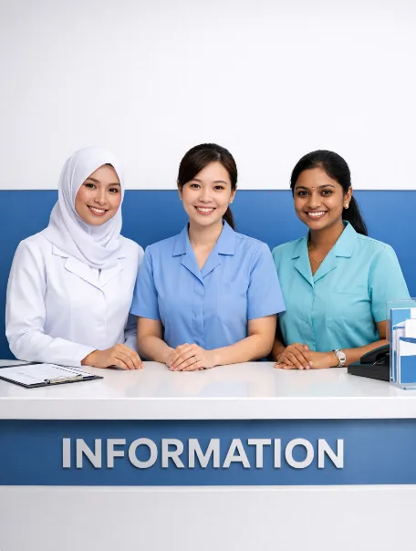 Medical and wellness center reception team